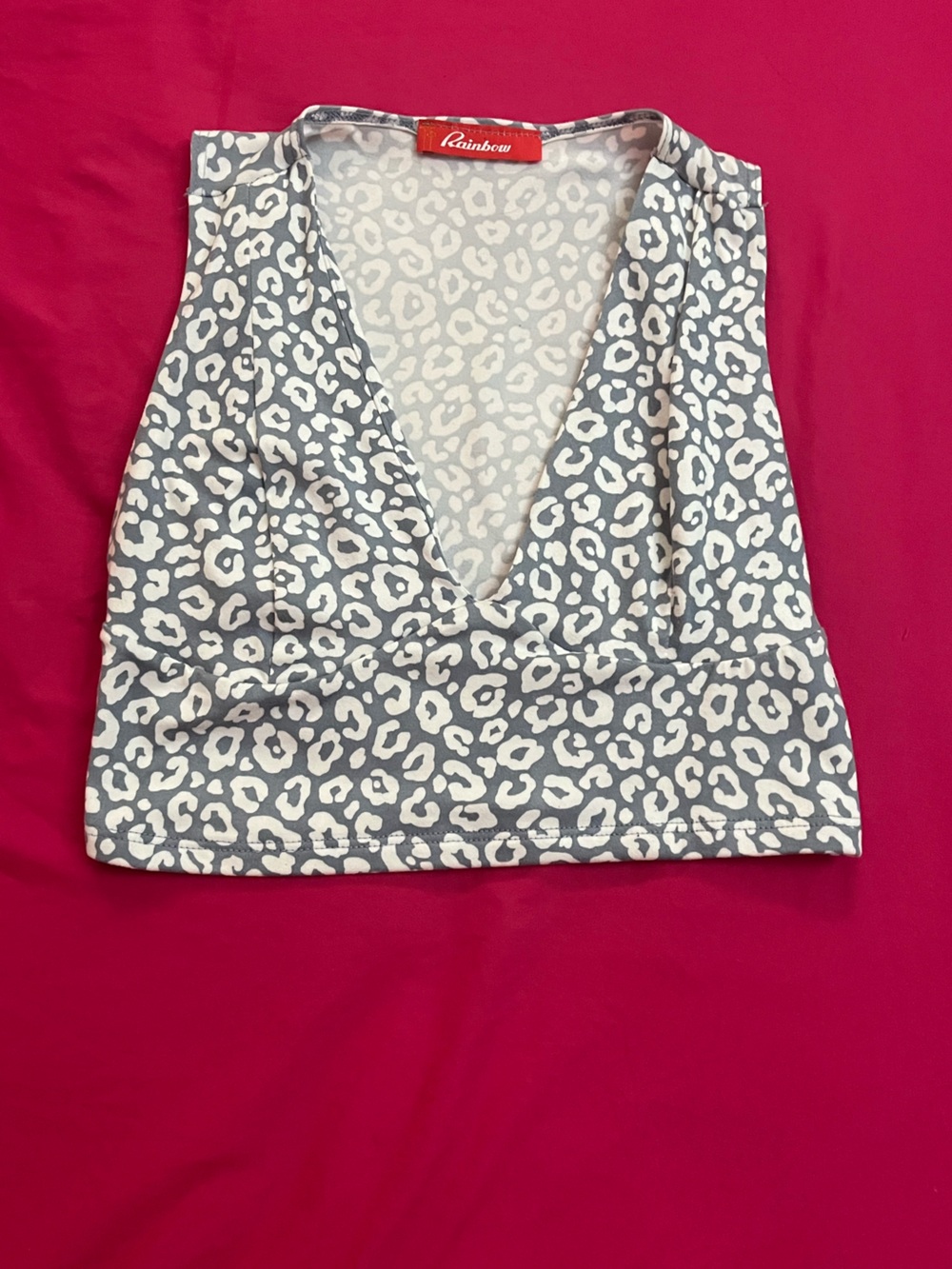 Gray and White Leopard Print Women's too